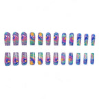 Press-On Nails Glittery Swirl & Star Accents 24-Piece