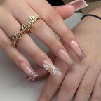 Press-On Nails Glossy Almond Shape Chip-Resistant