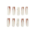 Press-On Nails Glossy Almond Shape Chip-Resistant