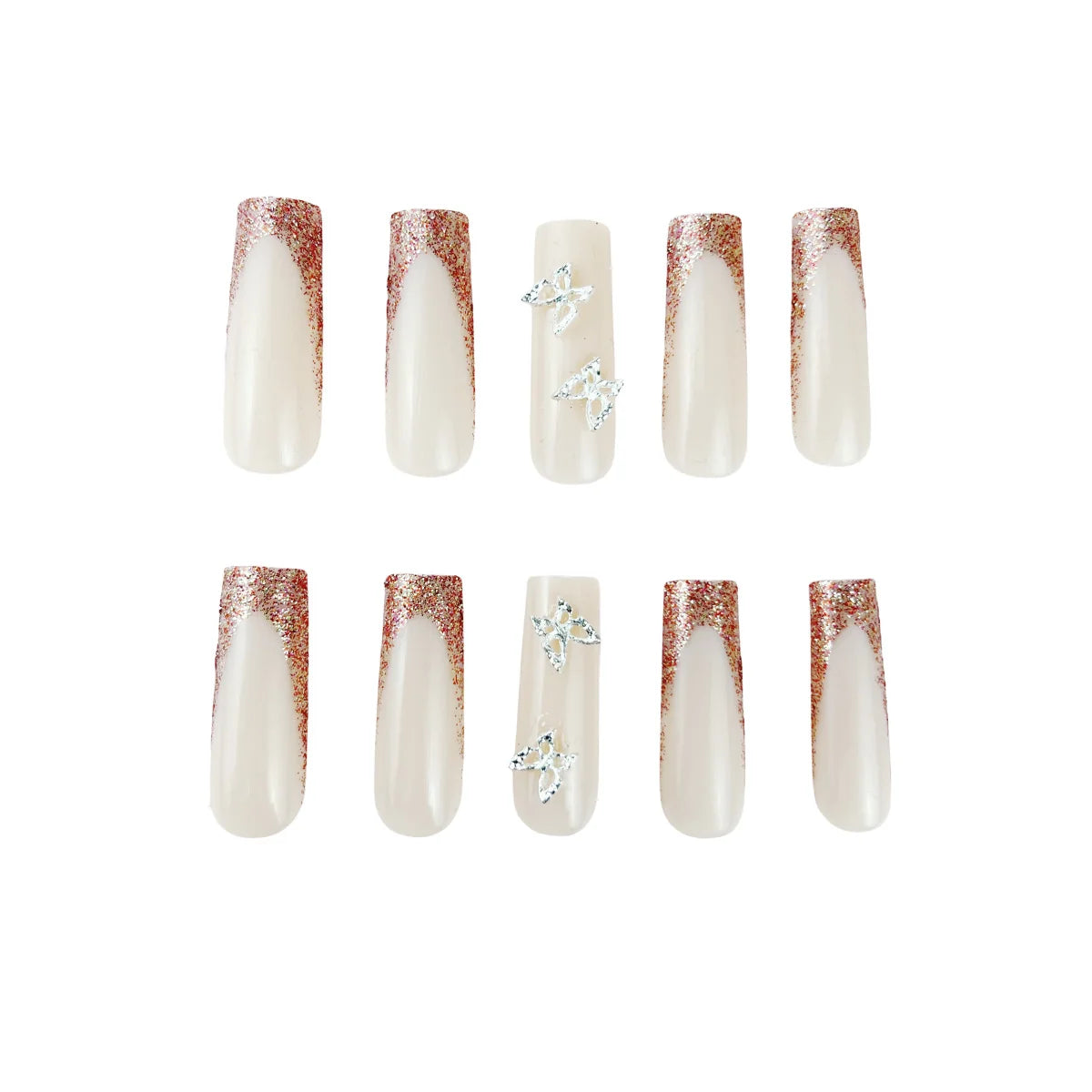 Press-On Nails Glossy Almond Shape Chip-Resistant