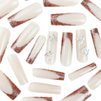 Press-On Nails Glossy Almond Shape Chip-Resistant
