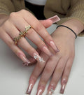 Press-On Nails Glossy Almond Shape Chip-Resistant