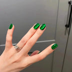 Press-On Nails Glossy Emerald Set of 30