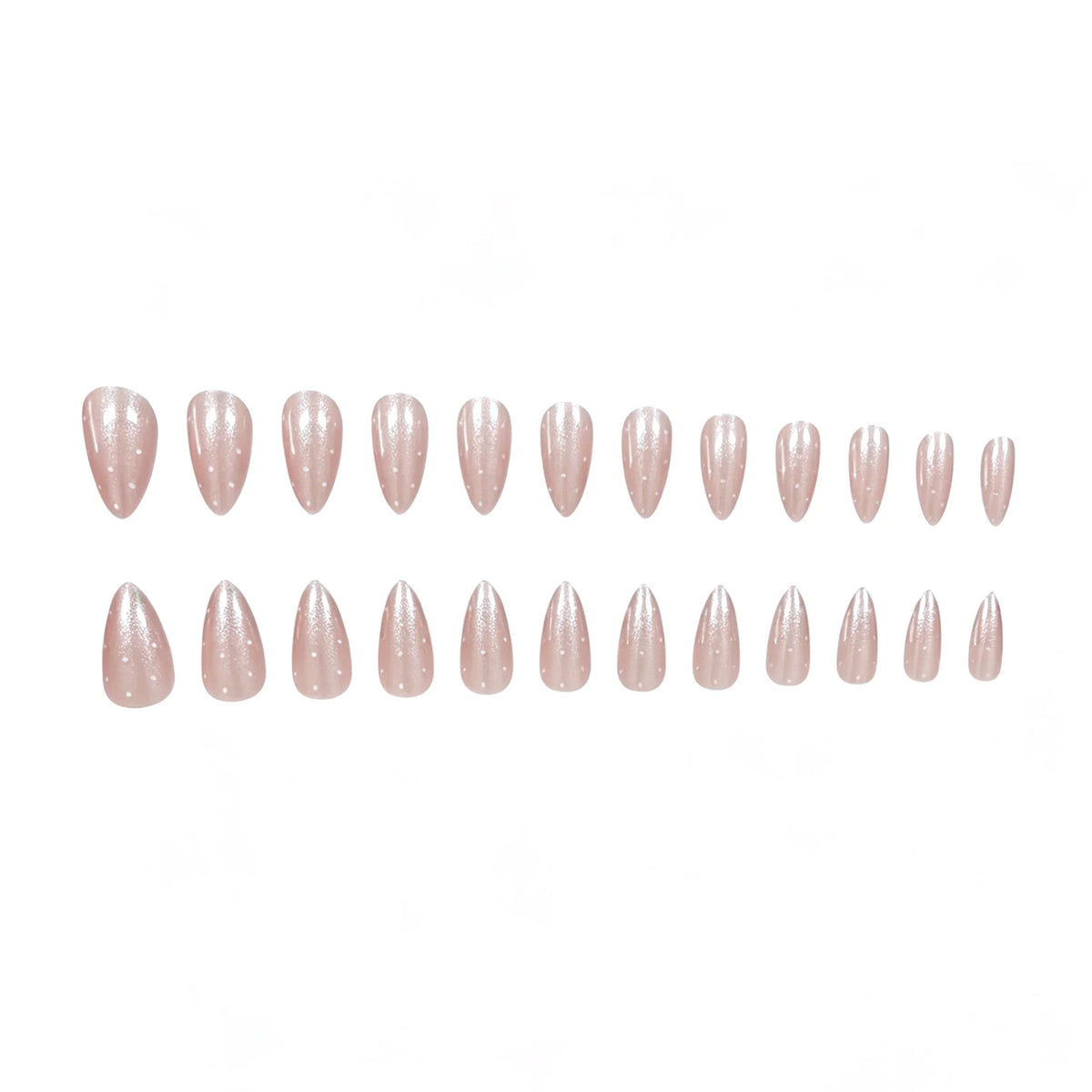 Press-On Nails Glossy Finish Easy Application Set of 24
