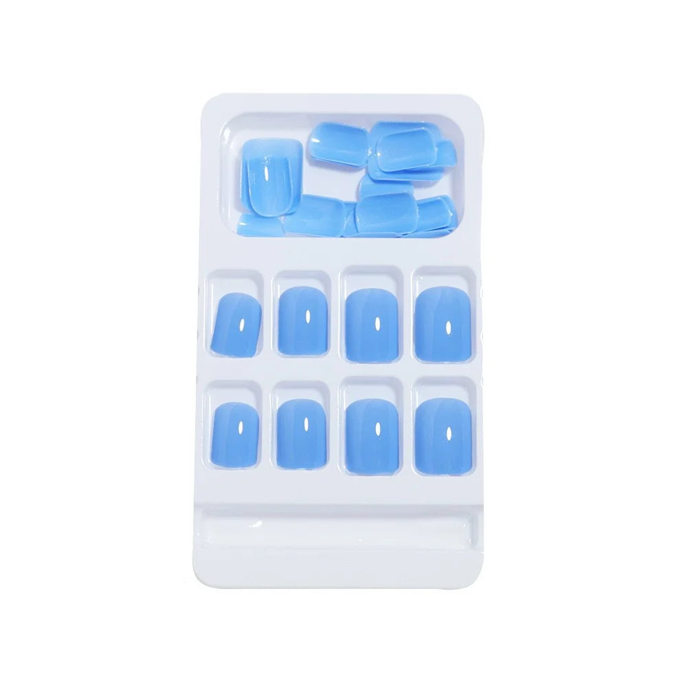 Press-On Nails Glossy Finish Short Set of 24