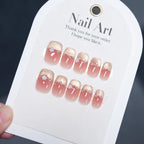 Press-On Nails Glossy Floral Peel & Press Multiple Sizes