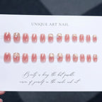 Press-On Nails Glossy Floral Peel & Press Multiple Sizes