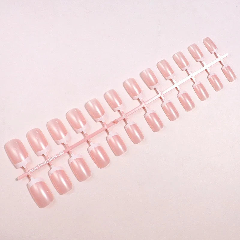 Press-On Nails Glossy French Tip Set of 24