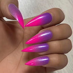 Press-On Nails Glossy Gradient Peel-And-Stick Reusable 24-Piece