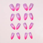 Press-On Nails Glossy Gradient Peel-And-Stick Reusable 24-Piece