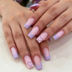 Press-On Nails Glossy Heart Pattern Set of 24