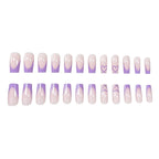 Press-On Nails Glossy Heart Pattern Set of 24