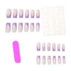 Press-On Nails Glossy Heart Pattern Set of 24