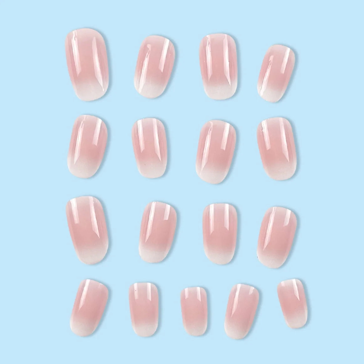 Press-On Nails Glossy Ombre Lightweight & Durable