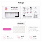 Press-On Nails Glossy Ombre Square Easy-Apply Kit