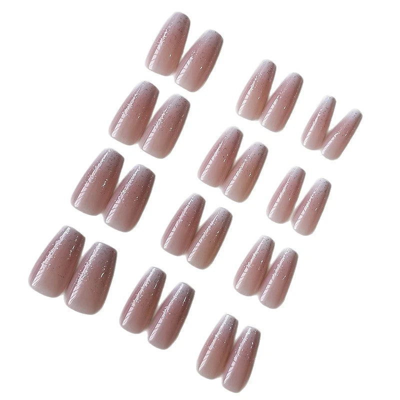 Press-On Nails Glossy Ombre Square Easy-Apply Kit