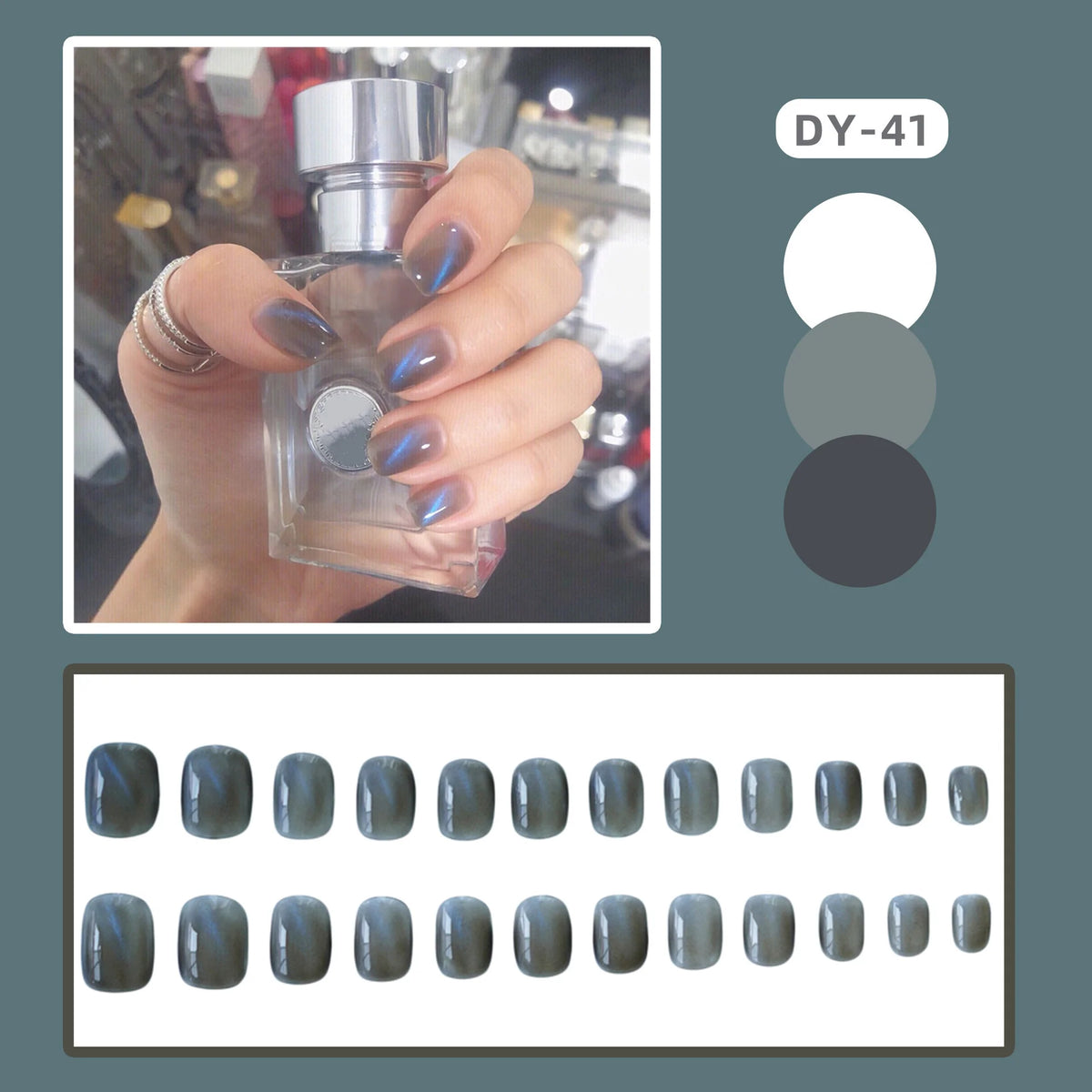 Press-On Nails Glossy Peel And Stick Multiple Sizes