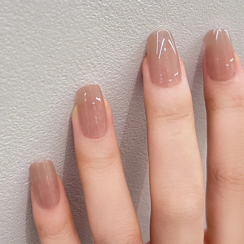 Press-On Nails Glossy Square Chip-Resistant