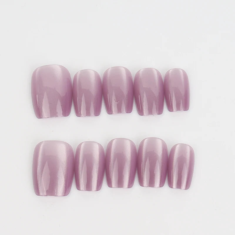 Press-On Nails Glossy Square Lightweight 10 Pack
