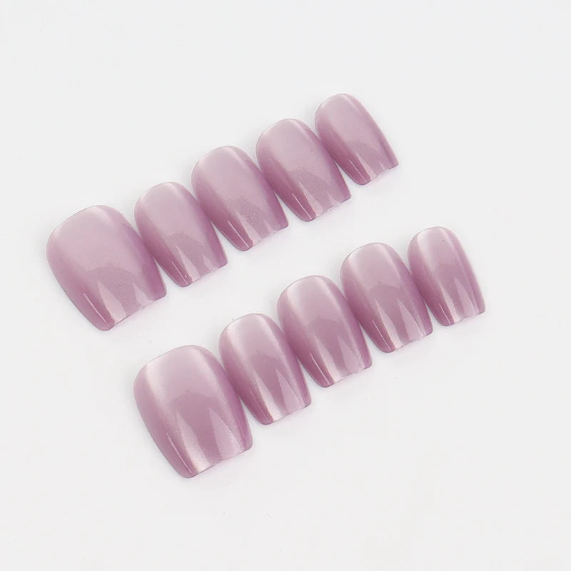 Press-On Nails Glossy Square Lightweight 10 Pack