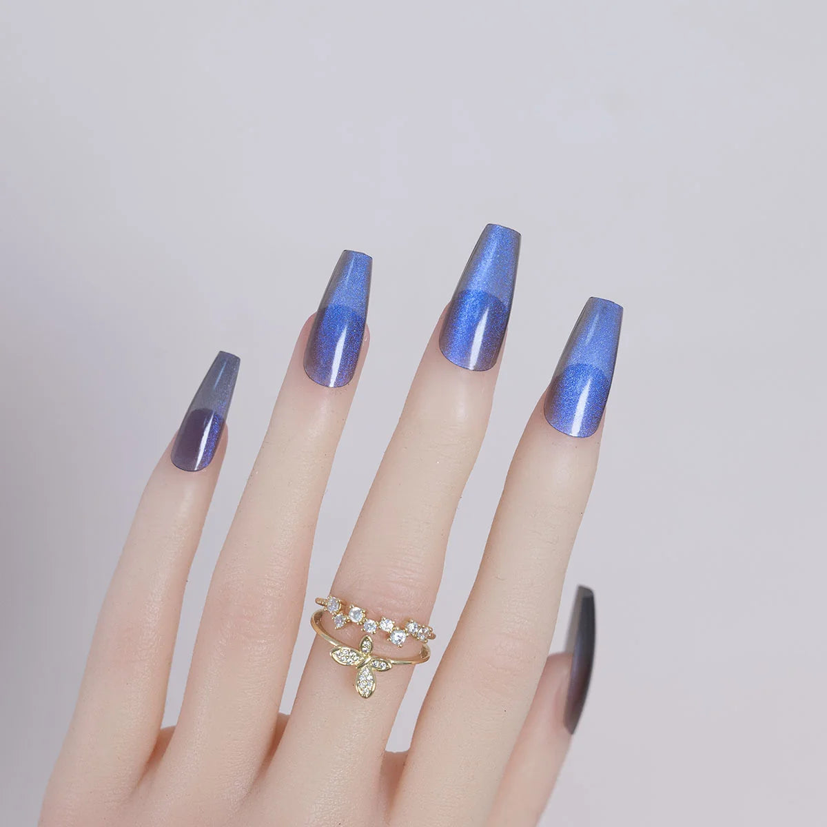 Press-On Nails Glossy Stiletto Reusable Set