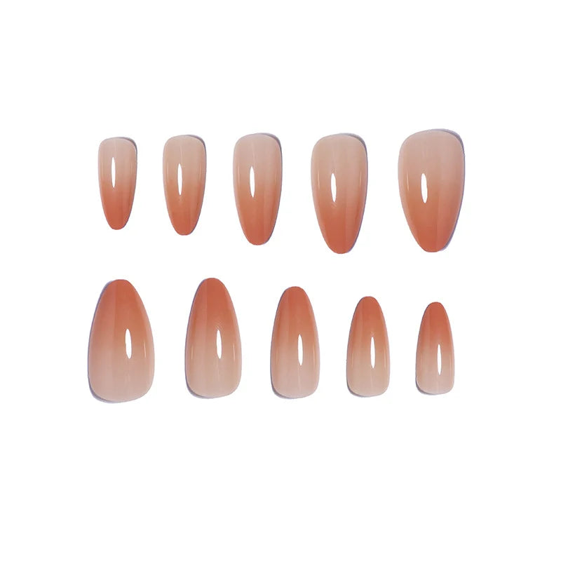 Press-On Nails Glossy Stiletto Self-Adhesive Set of 24