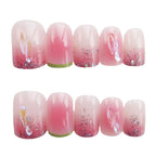 Press-On Nails Glue-On Aurora Artistic Glitter