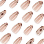 Press-On Nails Gold Accent Reusable Comfortable Fit