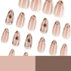 Press-On Nails Gold Accent Reusable Comfortable Fit