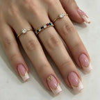 Press-On Nails Gold Foil Marble Reusable & Skin-Friendly