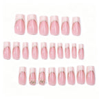 Press-On Nails Gold Foil Marble Reusable & Skin-Friendly