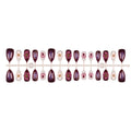 Press-On Nails Gothic Floral Peel-And-Stick Reusable