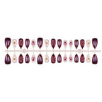 Press-On Nails Gothic Floral Peel-And-Stick Reusable