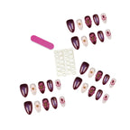 Press-On Nails Gothic Floral Peel-And-Stick Reusable