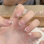 Press-On Nails Gradient French Tip Easy Application Full Set