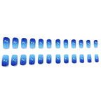 Press-On Nails Gradient Glitter Long-Lasting Set of 24