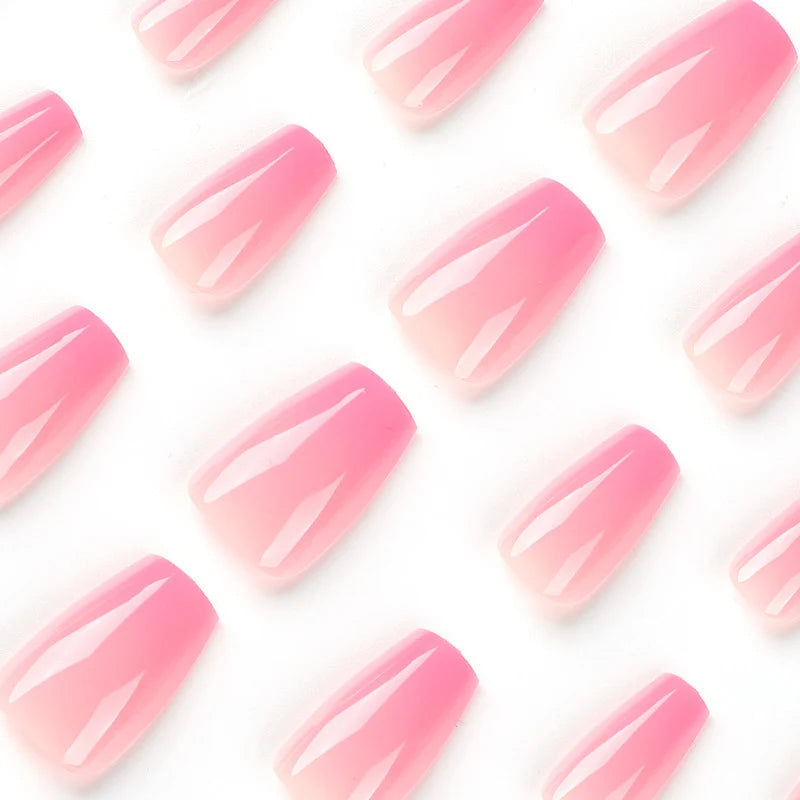 Press-On Nails Gradient Ombre Acrylic Reusable