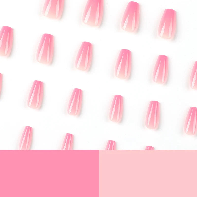 Press-On Nails Gradient Ombre Acrylic Reusable