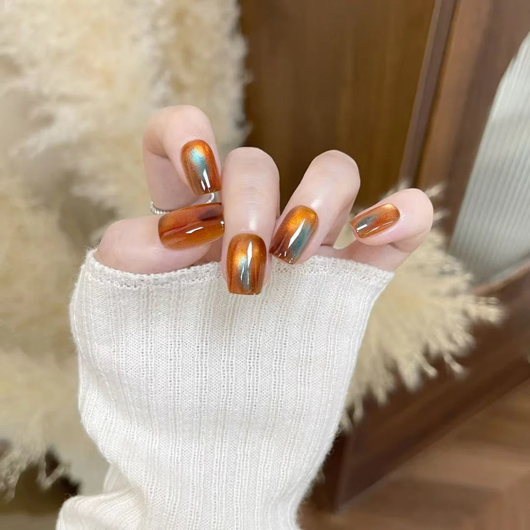 Press-On Nails Gradient Ombre Peel-Off Adhesive & Multiple Sizes