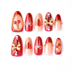Press-On Nails Hand-Decorated Reusable Salon-Quality