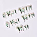 Press-On Nails Hand-Painted Botanical Reusable & No Glue