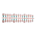 Press-On Nails Hand-Painted Floral Glossy Peel & Press