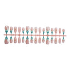 Press-On Nails Hand-Painted Floral Glossy Peel & Press