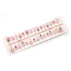 Press-On Nails Hand-Painted Floral Peel-And-Stick
