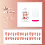 Press-On Nails Hand-Painted Floral Salon-Quality Easy Application