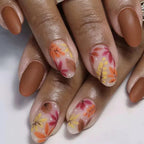 Press-On Nails Hand-Painted Floral Self-Adhesive 24-Piece