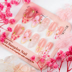 Press-On Nails Handcrafted Floral Easy Apply Durable Fit