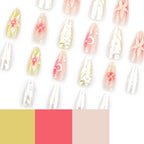 Press-On Nails Handcrafted Floral Easy Apply & Remove