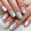 Press-On Nails Handcrafted Floral Glossy Finish Reusable