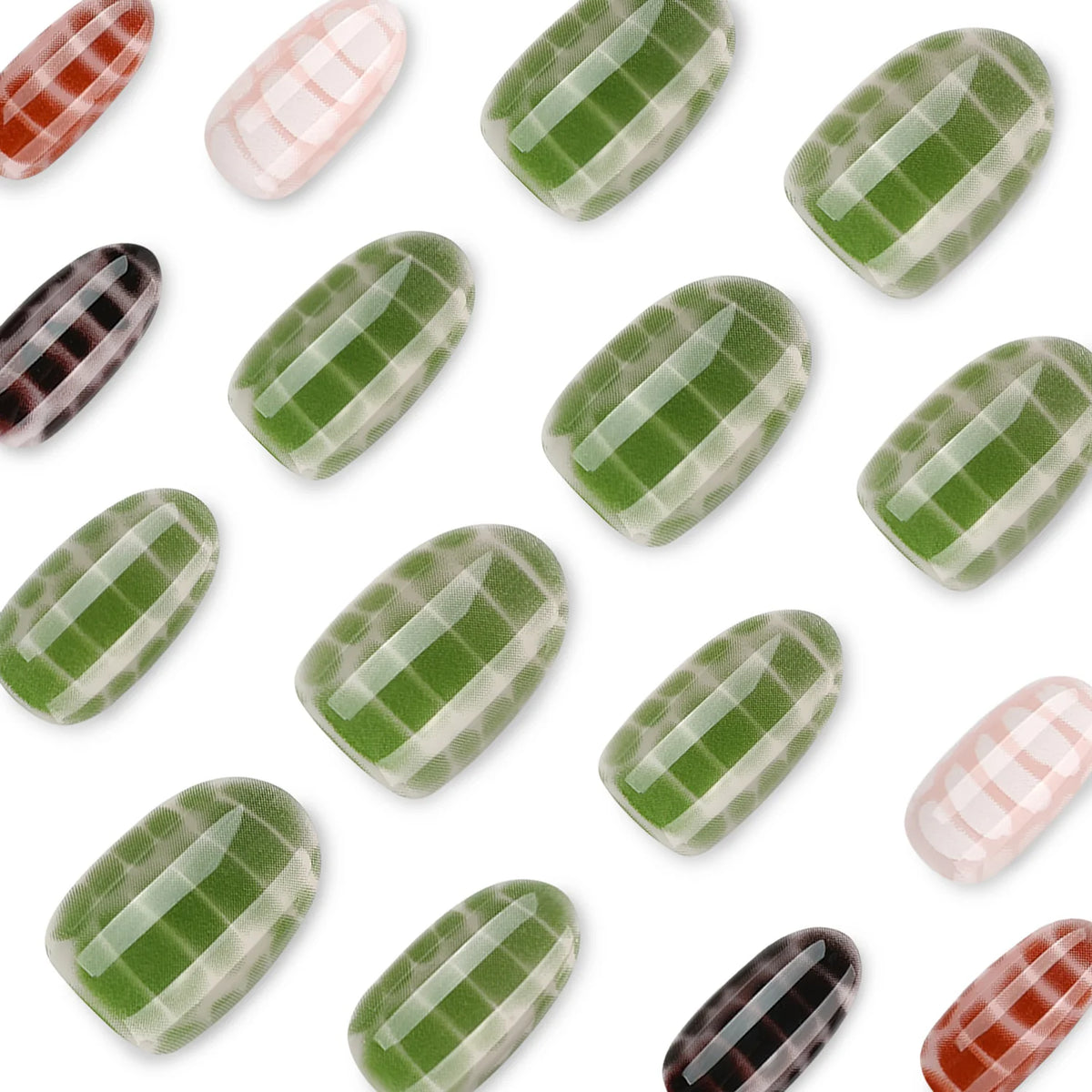 Press-On Nails Handcrafted Glossy Finish Easy Apply & Remove